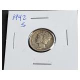 1942 S Mercury Dime
