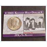 1965 JFK Half Dollar 40% Silver Kennedy Senate Win
