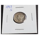 1943 S Mercury Dime