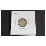 1891 Three Pence From Great Britain 92.5% Silver