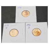 1976 P, D & S Lincoln Cent High Grade