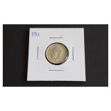 1911 Six Pence From Great Britain 92.5% Silver