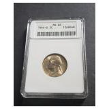 1944 S Silver Wartime Jefferson Nickel ANACS MS66