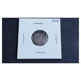 1906 5 Cents Edward VII From Canada 92.5% Silver