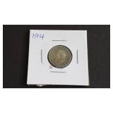 1914 Six Pence From Great Britain 92.5% Silver