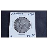 1930 1/2 Balboa From Panama 90% Silver