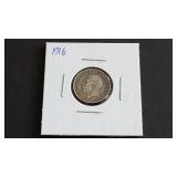 1916 Six Pence From Great Britain 92.5% Silver