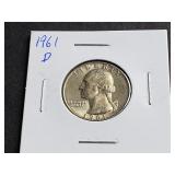 1961 D Washington Quarter