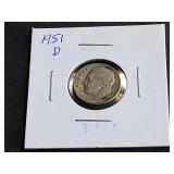 1951 D Roosevelt Dime