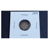 1909 5 Cents Edward VII From Canada 92.5% Silver