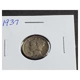 1937 Mercury Dime
