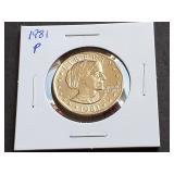 1981 P Susan B Anthony Dollar