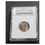 1938 S Jefferson Nickel ANACS MS65