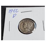 1942 D Mercury Dime