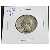 1952 D Washington Quarter
