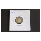 1918 Three Pence From Great Britain 92.5% Silver