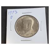 1973 D Kennedy Half Dollar
