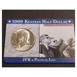 1969 D JFK Half Dollar On a Life of Public Service