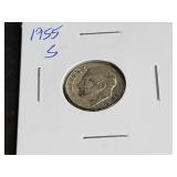 1955 S Roosevelt Dime