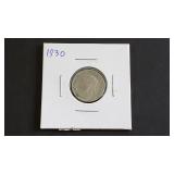 1930 Six Pence From Great Britain 50% Silver