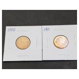 1990 & 1991 Lincoln Cent High Grade