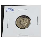 1936 Mercury Dime