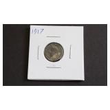 1917 Three Pence From Great Britain 92.5% Silver