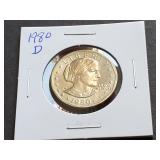 1980 D Susan B Anthony Dollar