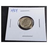 1954 Roosevelt Dime