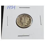 1934 Mercury Dime