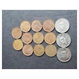 11 Pennies & 3 Nickels from Canada