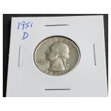 1951 D Washington Quarter