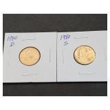 1980 D & S Lincoln Cent High Grade