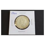 1944 2 Shillings From Great Britain 50% Silver