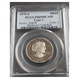 1979 S Susan Anthony Dollar Type 1 PCGS PR69 DCAM