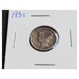 1931 Mercury Dime