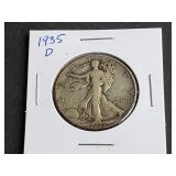 1935 D Walking Liberty Half Dollar