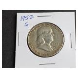 1952 S Franklin Half Dollar