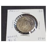 1950 50 Centavos From Mexico 30% Silver