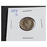 1924 S Mercury Dime