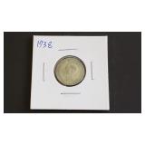 1938 Six Pence From Great Britain 50% Silver