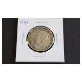 1936 Florin From Great Britain 50% Silver