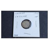 1913 5 Cents George V From Canada 92.5% silver