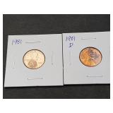 1981 P & D Lincoln Cent High Grade
