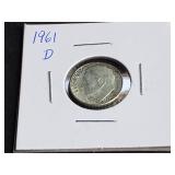 1961 D Roosevelt Dime