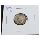 1945 S Mercury Dime