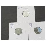 1943 P, D & S Lincoln Cent