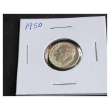 1950 Roosevelt Dime