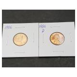 1986 P & S Lincoln Cent High Grade