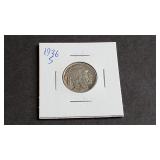 1936 S Buffalo Nickel